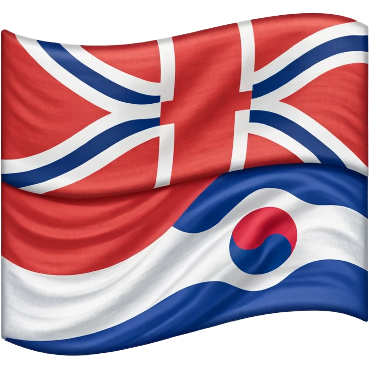 Half england half south Korea flag emoji