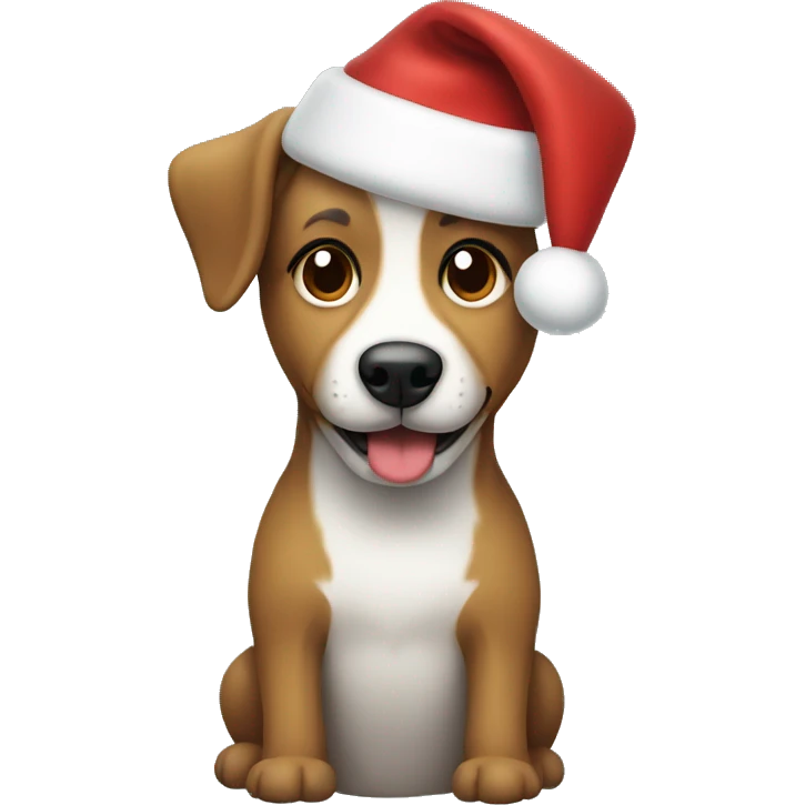 Christmas dog emoji