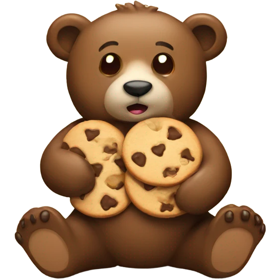 Bear with cookies emoji