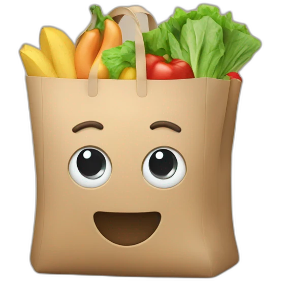 Bag of groceries emoji