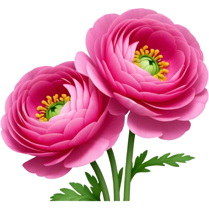 Two Ranunculus flowers emoji