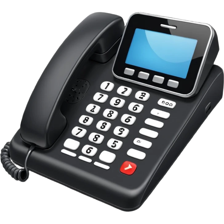 Corporate Black office phone emoji