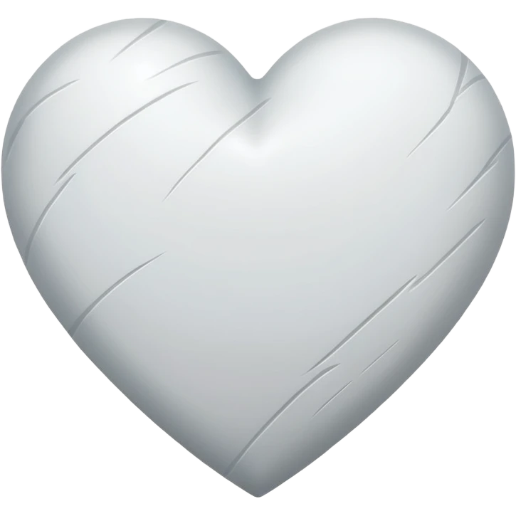 white heart with scratches emoji