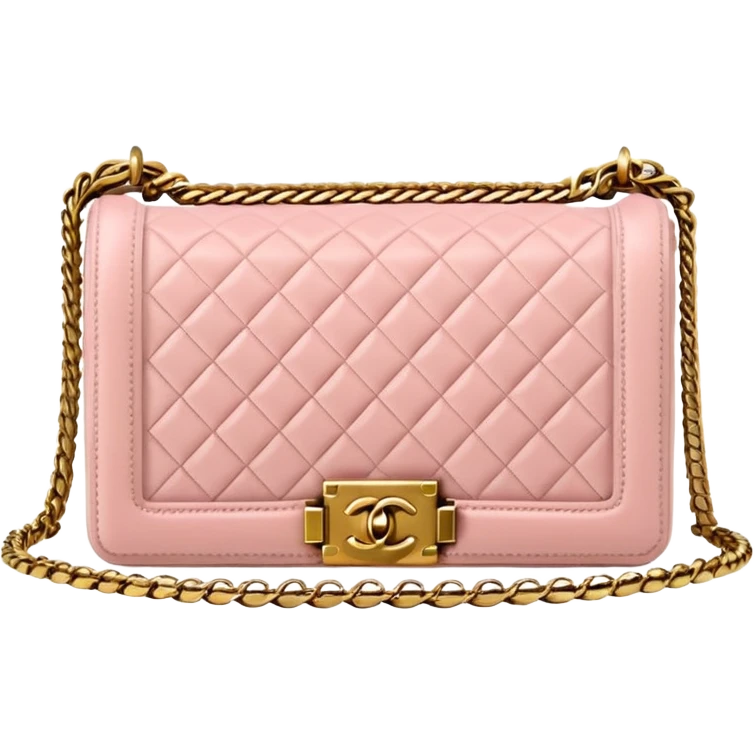light pink chanel le boy bag emoji