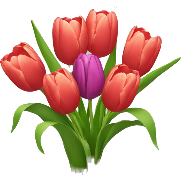bouquet of tulips emoji