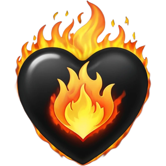 black heart on fire emoji