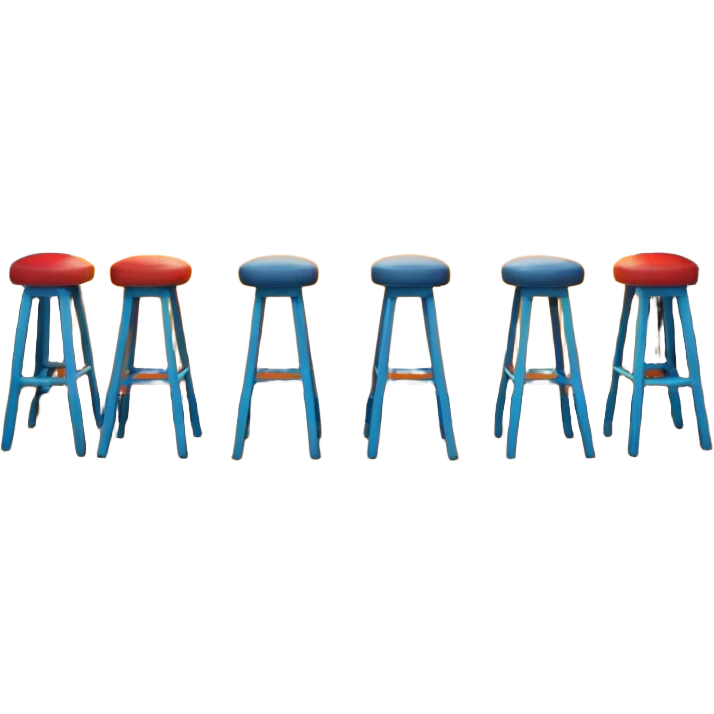 A 3D cartoon bar interior with a counter, glowing shelves of colorful bottles, tall stools, and hanging lights, warm ambient lighting, realistic reflections, Memoji-style.Frame emoji