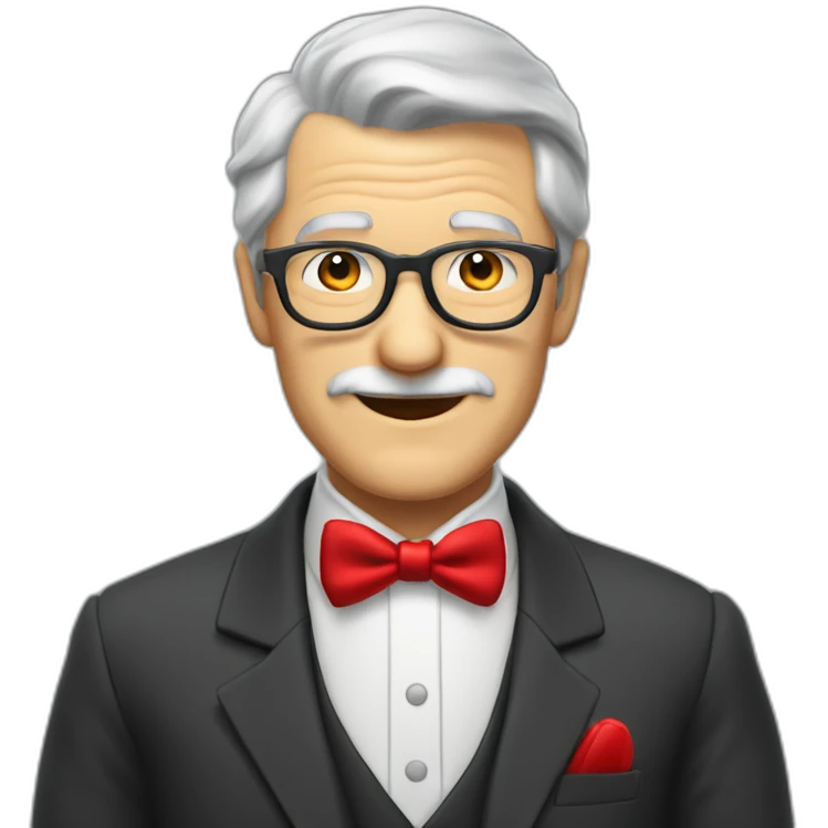 a-gray-haired-skullet-grandpa-wearning-dinner-jacket-with-red-bow-tie emoji