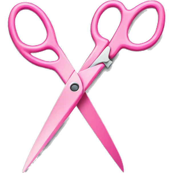 pink scissors with bow emoji