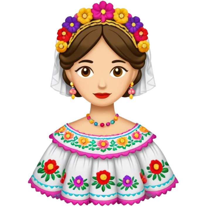 Pollera folclórica emoji