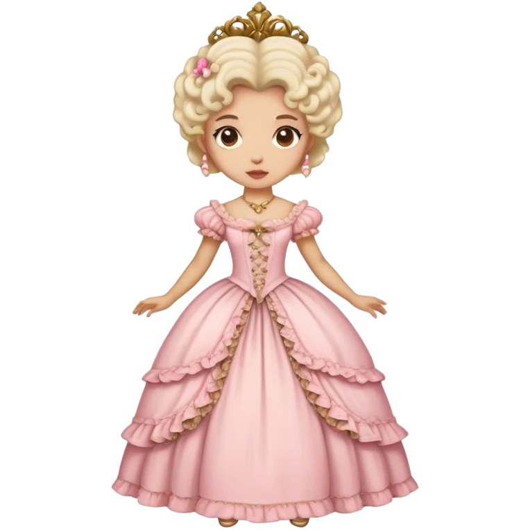 rococo pale pink dress emoji