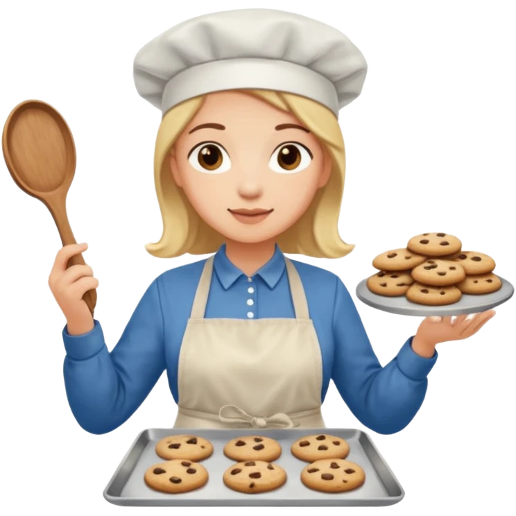 pastelero haciendo cokies emoji