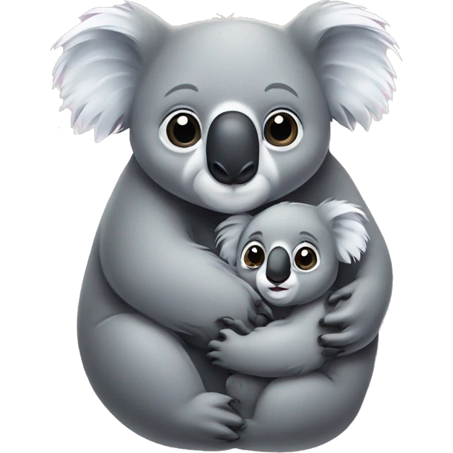  Mama koala hugging baby koala emoji