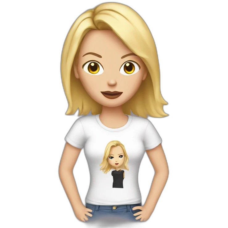 charlize theron wearing t-shirt emoji