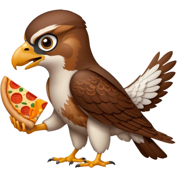 Falcon eating Pizza emoji