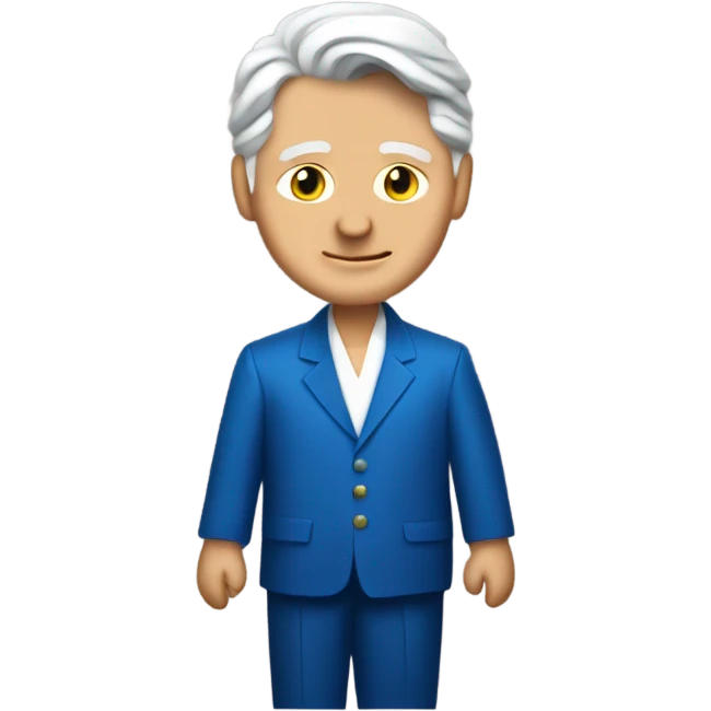 Bill Clinton wearing a blue dress emoji
