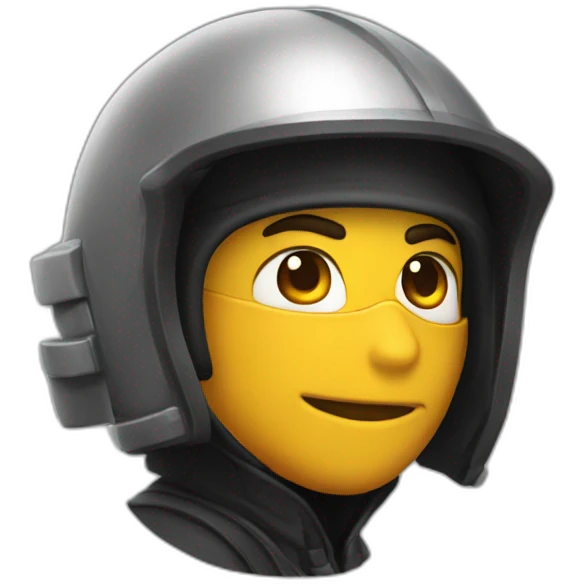 ninja con casco de bombero emoji