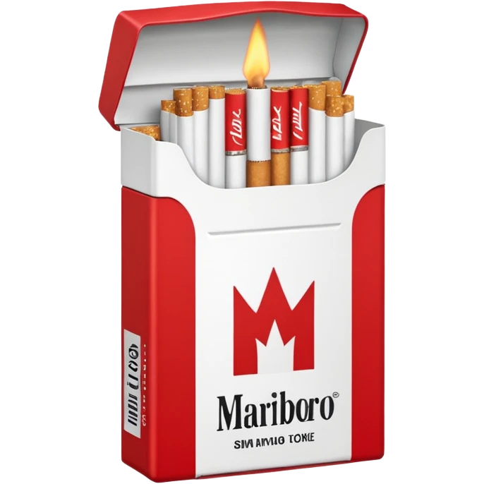 cigarette marlboro with the name Marlboro on the package
 emoji