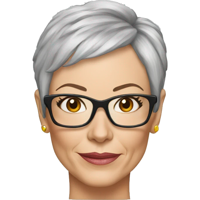 super realistic jamie lee curtis wearing tee emoji