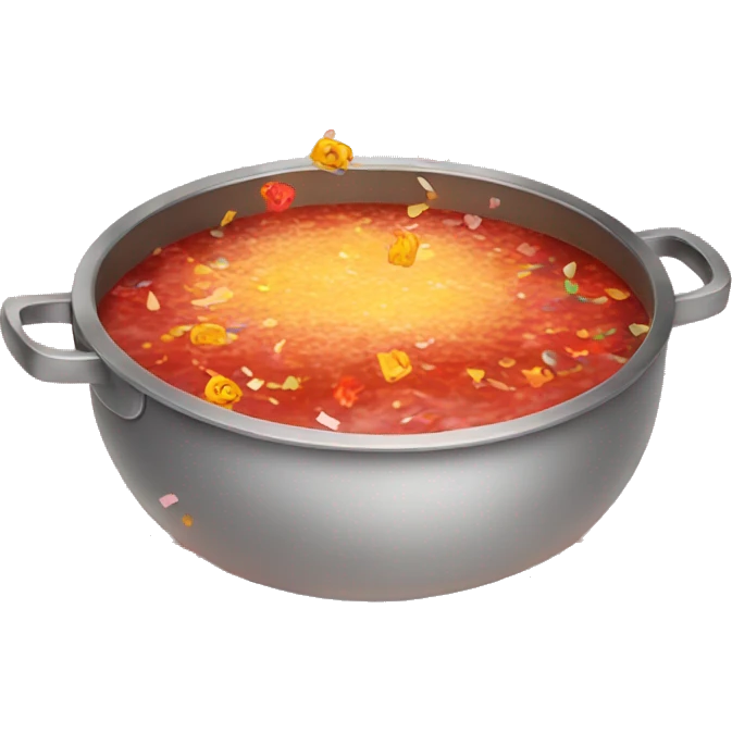 Hot pot with confetti emoji