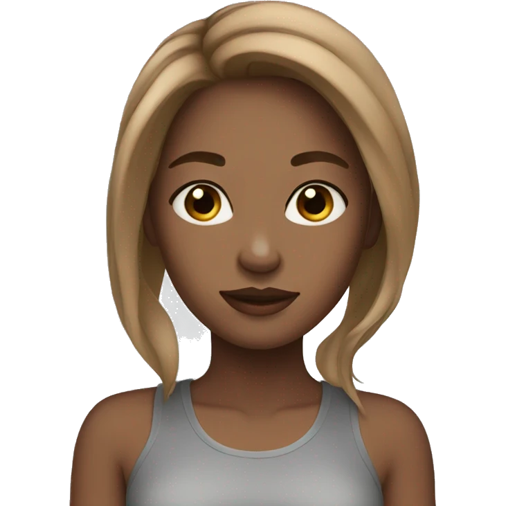 stunning girl light brown hair emoji