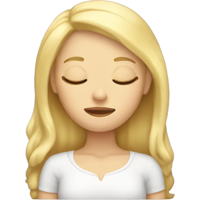 Sleeping blonde girl emoji