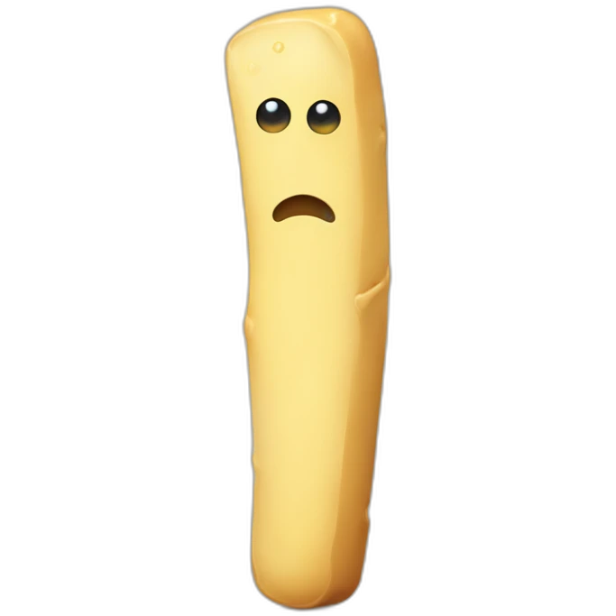 Walking butter stick that is sad emoji