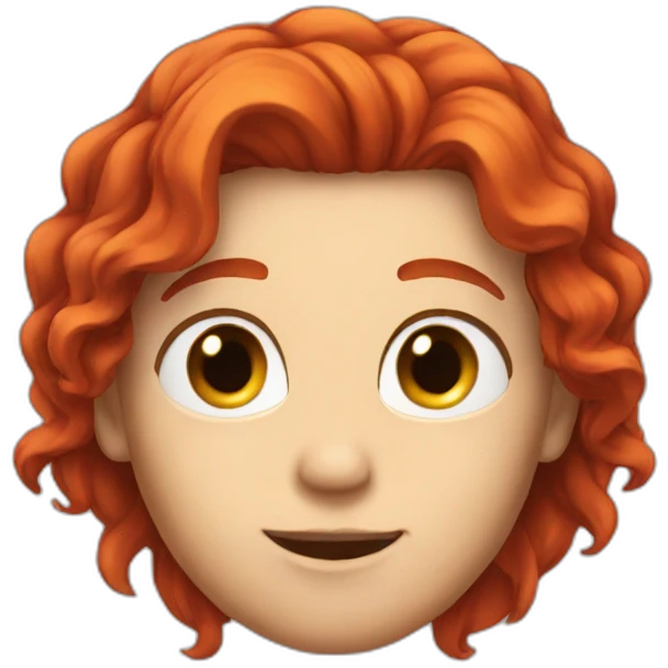 red hair OMG emoji
