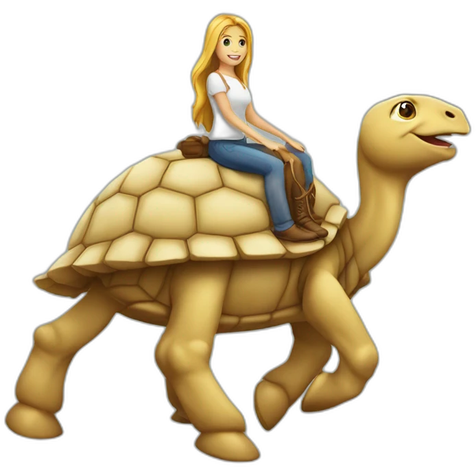 Cheval sur une tortue emoji