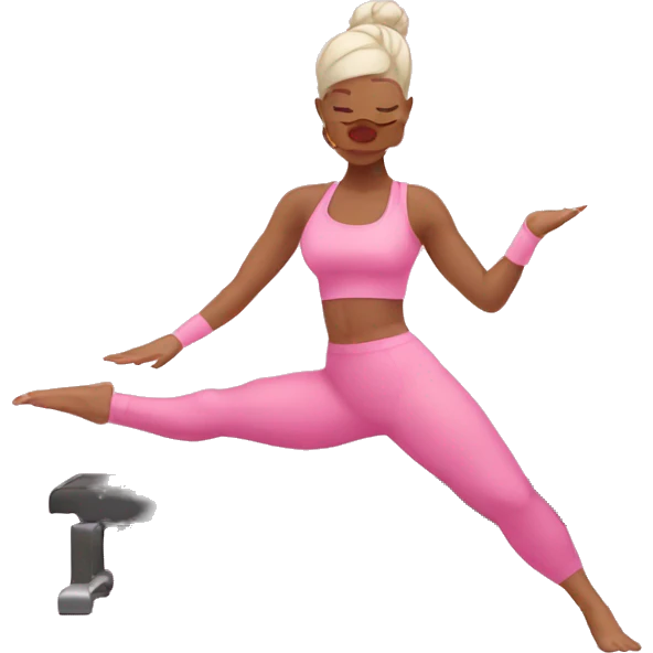 Aesthetic pink Pilates emoji