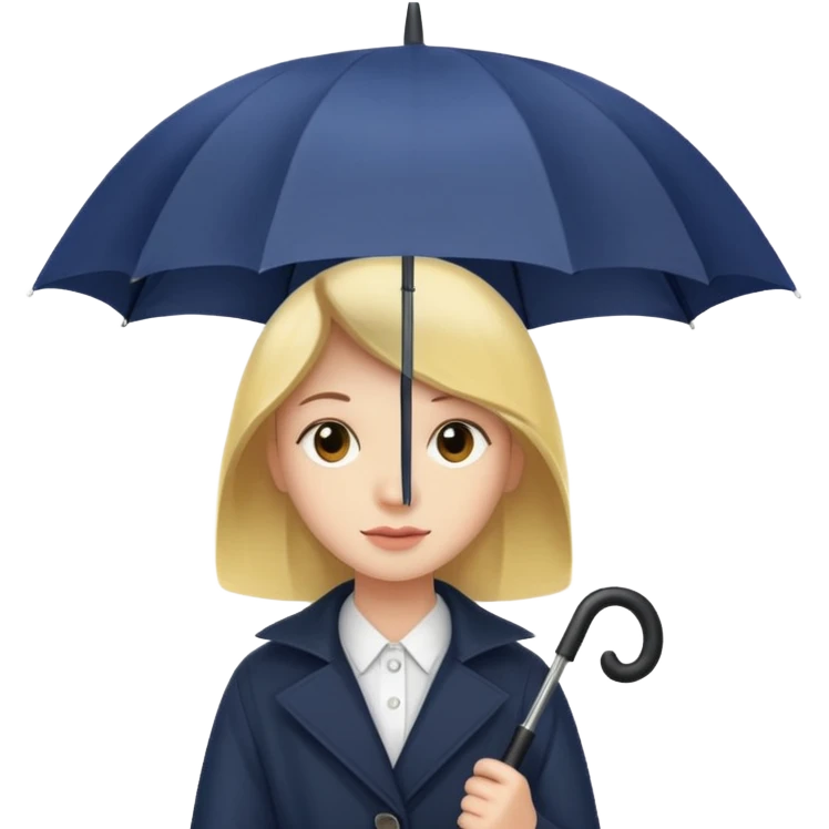 a person holding an umbrella emoji
