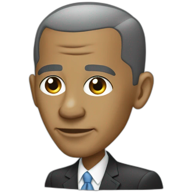 White Barak obama emoji
