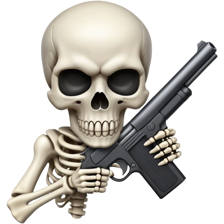 Skull wit a gun emoji