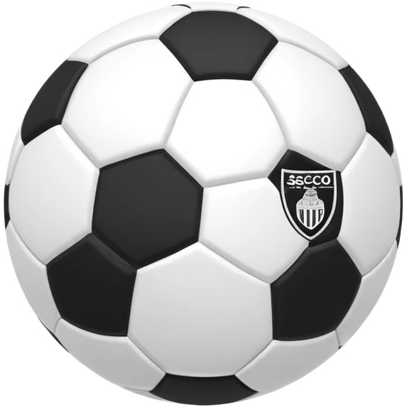 Soccer football with Angers SCO black and white colors emoji