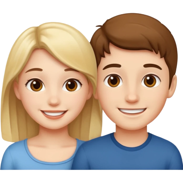 Intimate girl and boy emoji
