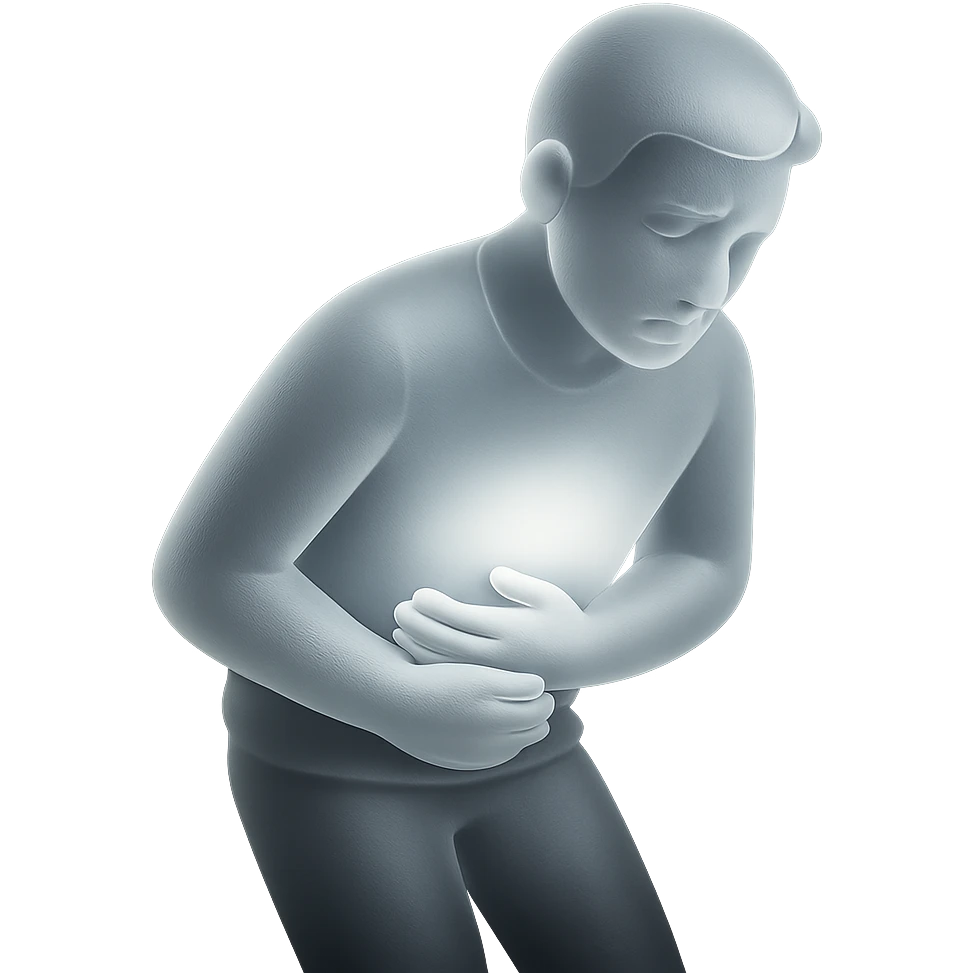 A person with stomach ache emoji