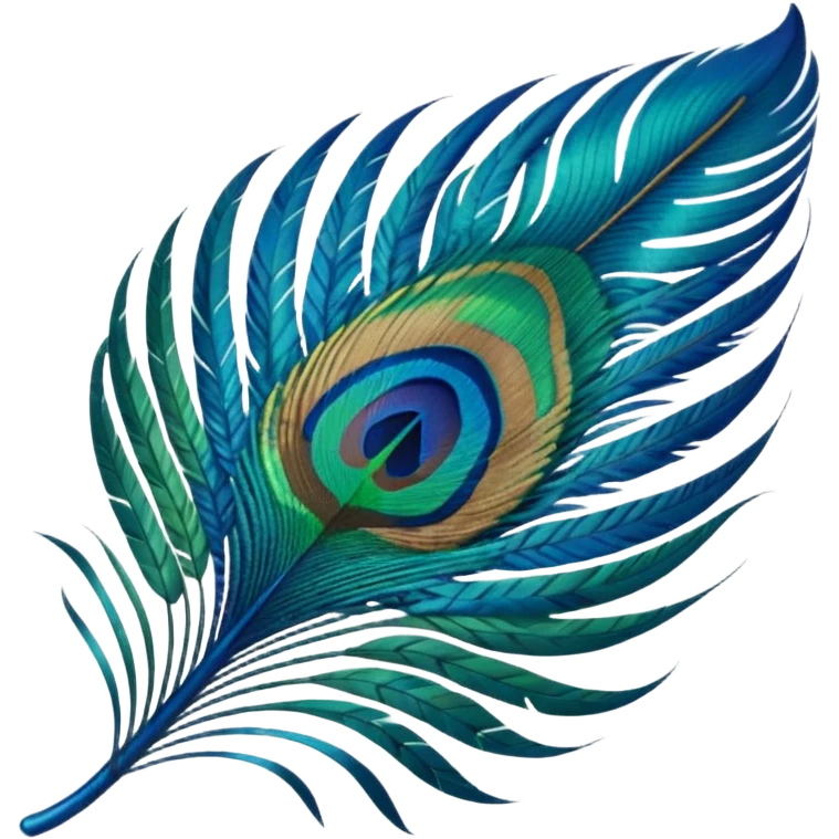 Peacock feather emoji