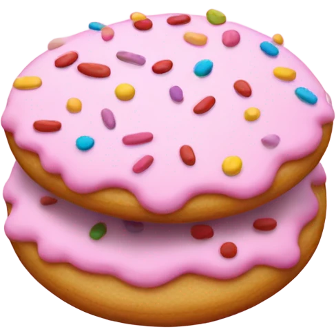 Pink cookie emoji