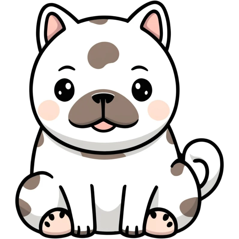 a seal & cow & french bulldog  emoji