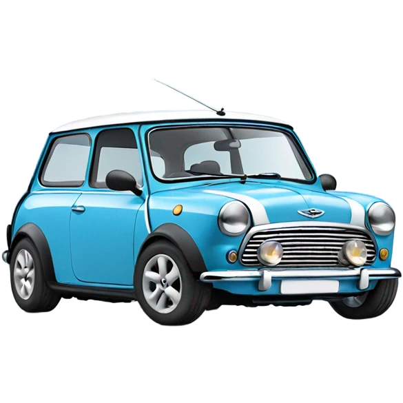 Light blue Mini Cooper  emoji