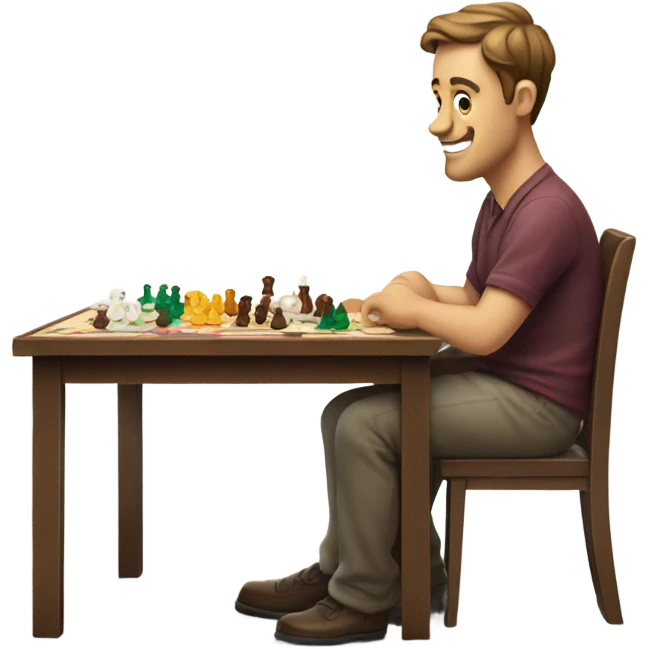 Man playing board games emoji