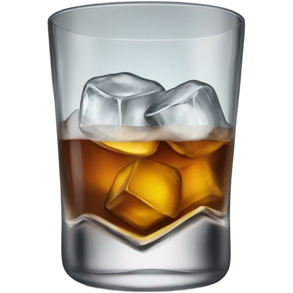glass with whiskey and ice emoji