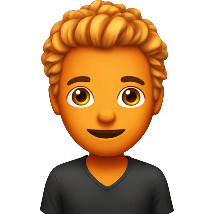 orange with hair emoji