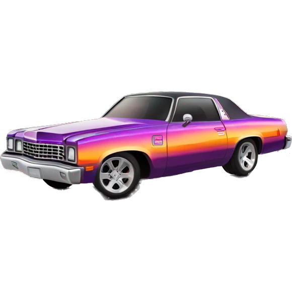 Low rider car by the sunset  emoji