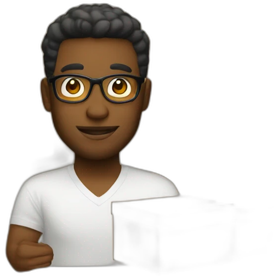 designer with boxes emoji
