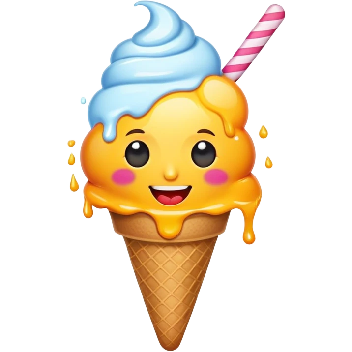 sun eating ice cream emoji
