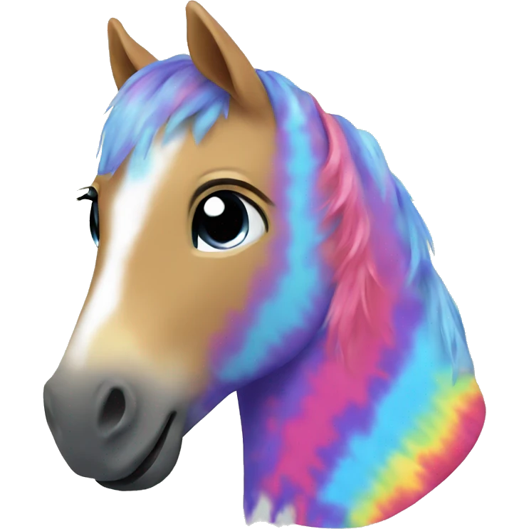 Tie dye pony emoji
