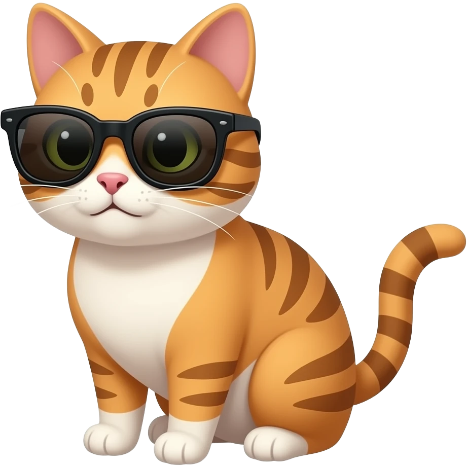 Cat wearing sunglasses emoji