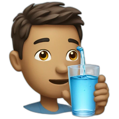 Elon drinking water  emoji
