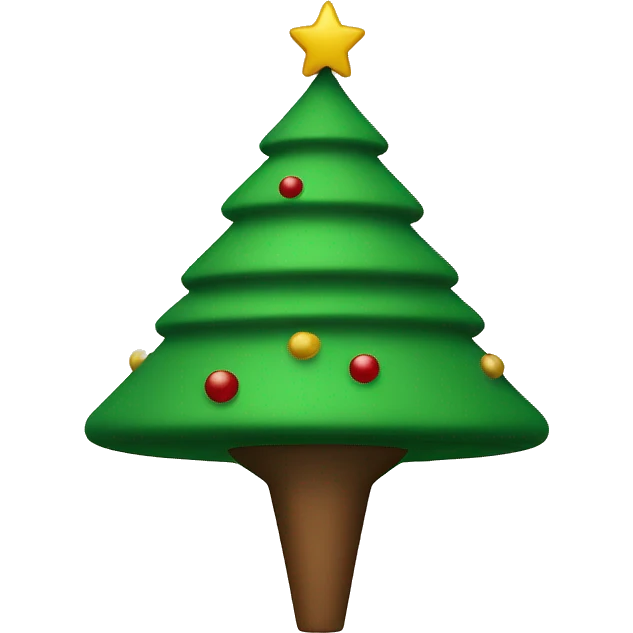 Upside down Christmas tree flipped bottom and top emoji